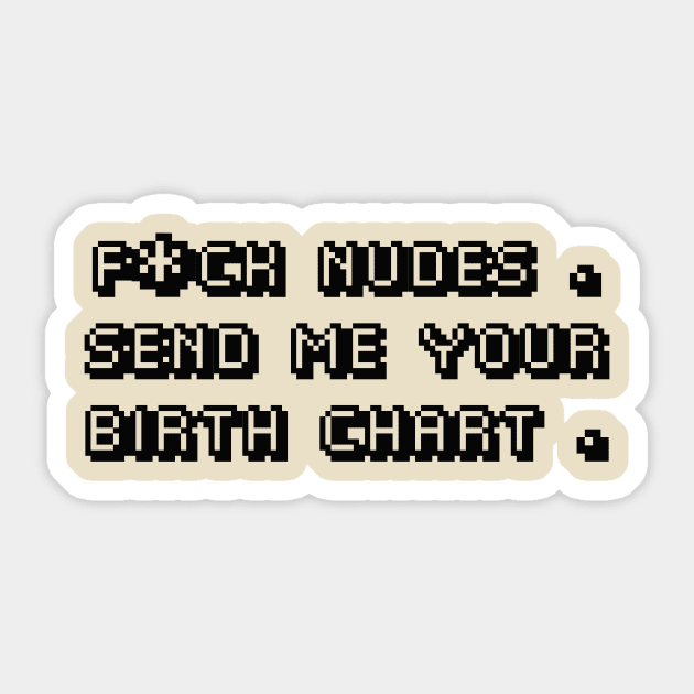 Birth chart Sticker by TheCosmicTradingPost